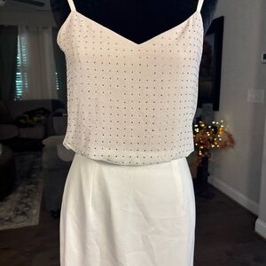 Dress the Population White spaghetti Strap Dress